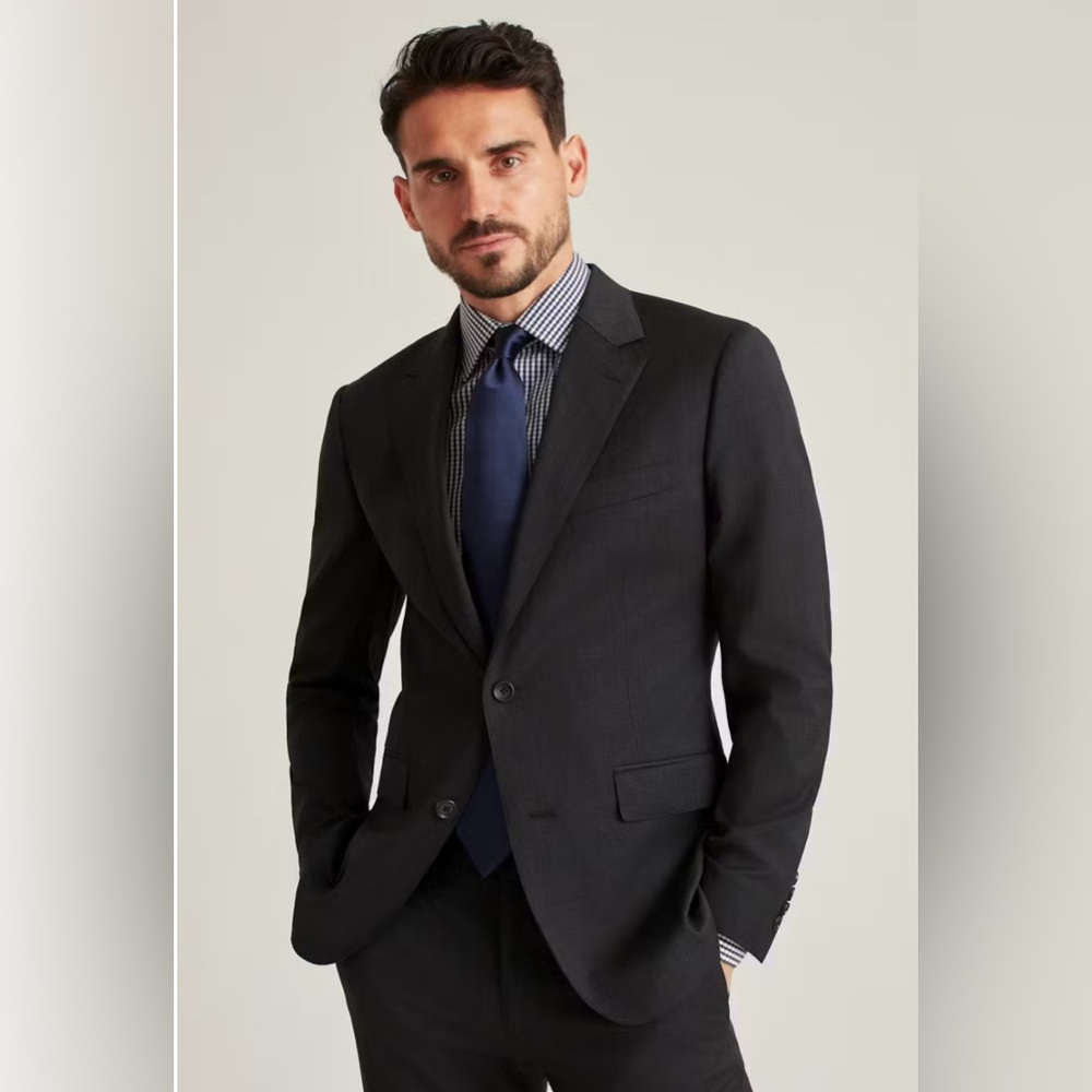 Bonobos Big & Tall Jetssetter Wool Blazer in Charcoal Grey
